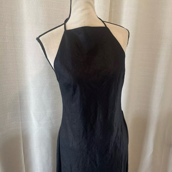REFORMATION Selia open-back 100% linen maxi dress Sz L NWT - Picture 2 of 8